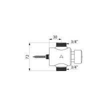 Delabie Dusch-Selbstschlussvent. TEMPOSTOP G3/4B AP 75 l/min 30 Sek.