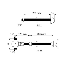 Delabie DU-Kombi TEMPOSTOP G1/2B selbstschl.Hw.-Mont.200 30 Sek, ROUND