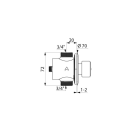 Delabie DU-Selbstschlussventil TEMPOSTOP G3/4B f.Pan, 30...
