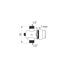 Delabie DU-Selbstschlussventil TEMPOSOFT2 G1/2B f. Paneel 7mm 30Sek.