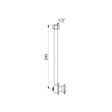 Delabie Spülrohr für Urinal G1/2 mit Sprühdüse für ALLIA / SELLES