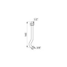 Delabie Spülrohr für Urinal G1/2 G3/8 für J.DELAFON COQUILLE 2-1519
