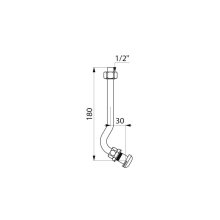 Delabie Spülrohr f. Urinal G1/2 m. Sprühdüse für J.DELAFON COQUILLE