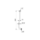 Delabie Spülrohr G1/2 für DELABIE Urinal DELTA...
