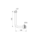 Delabie Spülrohr für Urinal G1/2 D35mm Anschl. UP