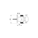 Delabie Urinal-Spülarmatur TEMPOSTOP DForm G1/2B AP...