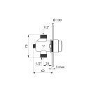 Delabie UR-Spülarmatur TEMPOSOFT2 G1/2B UP 3 Sek....