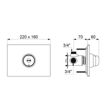 Delabie DU-Selbstschl.MBatt.TEMPOMIX UP dicht Set 2/2 (f.790BOX)