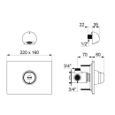 Delabie DU-Mischbatterie TEMPOMIX UP dicht Set 2/2 ROUND...