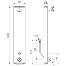 Delabie DU-Elem. SECURITHERM Therm. 6V Batt, Alu, Anschl....