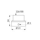 Delabie Schnellkupplung M22x1 IG vandalengesch. f.Filter...