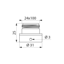Delabie Schnellkupplung M24x1 AG vandalengesch. f.Filter...