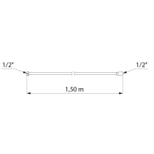 Delabie Br-Schlauch Metall, doppelt ummantelt 1, 5m, Verdrehschutz
