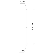 Delabie Brauseschlauch BICOLOR PVC metalloplastisch glatt 1200mm