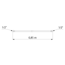 Delabie Brauseschlauch SILVER PVC verstärkt glatt 850mm