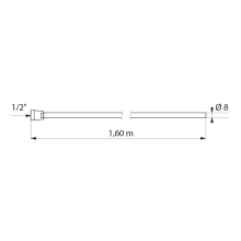 Delabie Flex.Schlauch transparent L.1, 60 für Auszugbrause