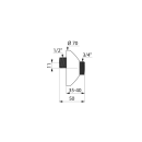Delabie 2 St. S-Anschlüsse G1/2B x G3/4B 11mm, mit...