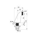 Delabie 2 St. Standrohr Wannenrandmontage G1/2B x G3/4B...