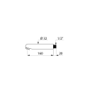 Delabie Wand Auslauf fest G1/2B L160 H16 D32 Str.-Regl....