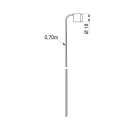 Delabie Sensor f. BINOPTIC u. TEMPOMATIC 2 mit Kabel L 0, 7m
