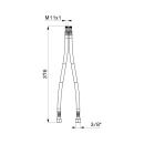 Delabie Flexible PEX-Schläuche M11x1 L.370, 2...