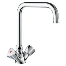 Delabie MBatt. 1-Lochbrg. 45l/min, Schwenkausl. L200, Bediengriffe