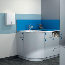 Delabie WT-Therm. SECURITHERM Schwenkausl. Auszugbr, Bedienheb. kurz
