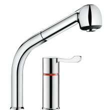 Delabie WT-Therm. SECURITHERM mit Auszugbrause auf Säule