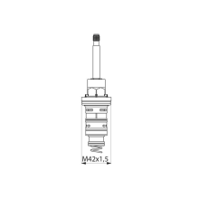 Delabie Thermostatkartusche f. sequentielle Mischbatterie UP