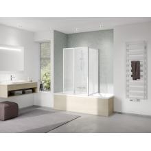 Kermi Vario 2000 Faltwand 3-flügelig über Badewanne 150 x 140 cm