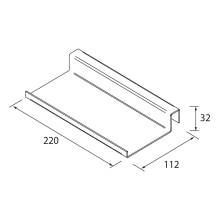 Abstellboard LLOYD für Schränke und Strukturen Lloyd MATT WEIß 220 x 32 x 112 mm