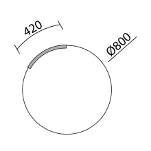 Leuchte CIRCUS 420 (4, 7 W - 4000ºK) IP44 420 mm