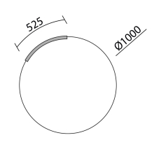 Leuchte CIRCUS 525 (5, 9 W - 4000ºK) IP44 525 mm