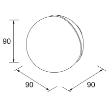 Leuchte GILDA 90 IP44 (5W-4000ºK) Ø 90 mm
