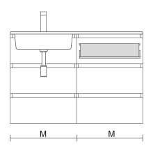 Obere Schudable für WTU 800 mm, Tiefe 45 750 x 140 x 350 mm
