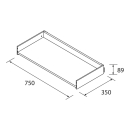 Obere Schudable für WTU 800 mm, Tiefe 45 750 x 140 x...