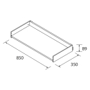 Obere Schudable für WTU 900 mm, Tiefe 45 850 x 140 x...
