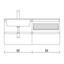 Obere Schudable für WTU 1000 mm, Tiefe 45 950 x 140 x 350 mm