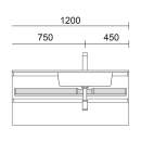 Obere Schudable für WTU 1200 mm mit siphonausschnitt...