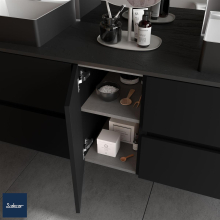 Schrankelement wandhängend ALLIANCE 300 1 Tür links/rechts mit Drucköffner BLACK VELVET 300 x 540 x 450 mm