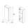 Schrankmodul ALLIANCE 300 1 Tür links/rechts mit Drucköffner GREEN FOREST 300 x 800 x 162 mm