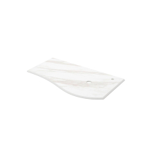 Waschtischplatten MAM 900 links für Aufsatzbecken WEIßER MARMOR 910 x 12 x 510 mm