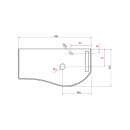 Waschtischplatten MAM 990 links mit Handtuchhalter...