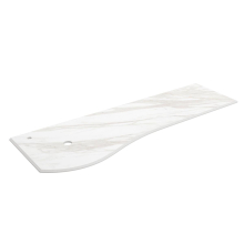 Waschtischplatten MAM 1500 rechts für Aufsatzbecken WEIßER MARMOR 1510 x 12 x 510 mm