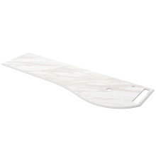 Waschtischplatten MAM 1590 links mit handtuchhalter für Aufsatzbecken mit Handtuchhalter WEIßER MARMOR 1590 x 12 x 510 mm