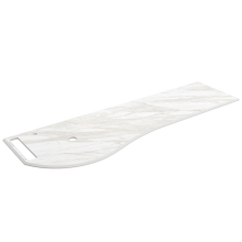 Waschtischplatten MAM 1590 rechts mit handtuchhalter für Aufsatzbecken mit Handtuchhalter WEIßER MARMOR 1590 x 12 x 510 mm