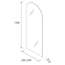 Spiegel EMILE 500 horizontal Vertikal Mit LED-Beleuchtung...