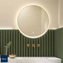 Spiegel GLOBE 600 Rund Mit LED-Beleuchtung mit Sensor (11 W - 40000ºK.) IP44 DORADO Ø 600 mm
