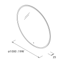 Spiegel GLOBE 1000 Rund Mit LED-Beleuchtung mit Sensor...