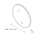 Spiegel KORI CURVE 600 Rund Mit LED-Beleuchtung mit...